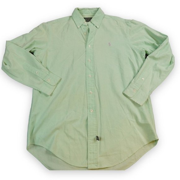 VTG Polo Country Ralph Lauren Shirt Mens Extra‎ Large Green Casual Button Down - Picture 1 of 9
